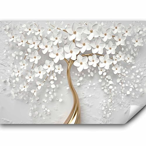 murando - Fototapete selbstklebend Blumen Magnolien, 245x175 cm, Wohnzimmer | Selbstklebend ohne Kleister, Full HD Druck, ideal fürs Wohn- oder Schlafzimmer, schnelle Montage, lichtbeständig, geruchsfrei
