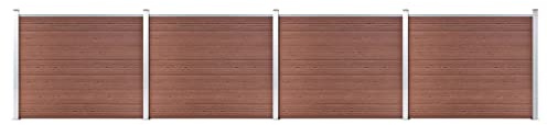 vidaXL Zaunelement Set WPC 699x146 cm Braun
