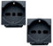 BRATEK Presa Schuko Compatibile con Bticino Living Light e International - 2 Prese Elettriche da Muro Bipasso 2P+T 10 / 16A Compatibili con Frutti Elettrici Bticino Living International