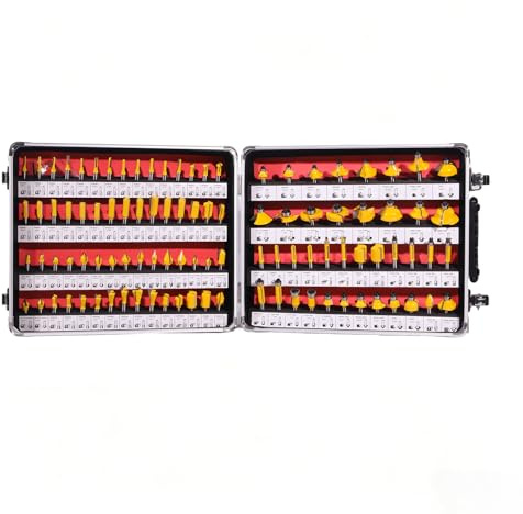 MNA Oberfräsen-Bits Set 1/4 Zoll Schaft 丨100-tlg
