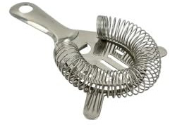 Stainless Steel Cocktail Strainer - Professional 2-Prong Bar Strainer Hawthorne Strainer for Bar, Club, Party