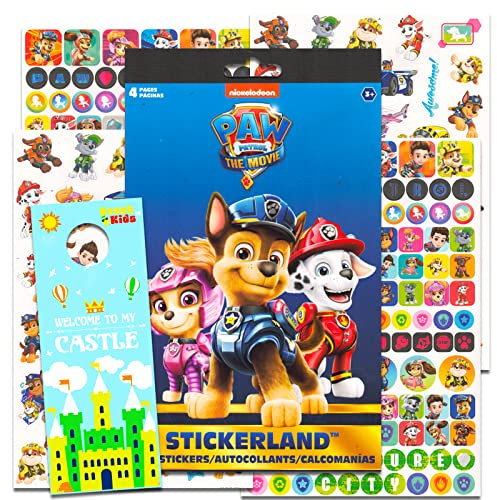 PAW PATROL Aufkleber – über 295 Belohnungsaufkleber für Kleinkinder, Papierreiniger, Cartoon-Design, für Wände und Türen, Multicolor