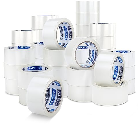 RAPESCO 1744 48 Rollen Starkes Klebeband, 50mm x 60m, Transparent | Business Pack