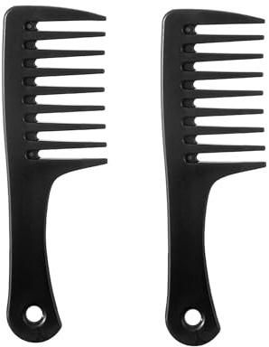 Mini Hair Combs,2 Pack Small Wide Tooth Comb Detangling Comb for Women Portable Travel Shower Comb for Curly Long Wet Dry Hair - Best Styling Comb for Reducing Hair Loss (Black)