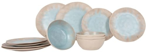 Gimex - Stone Line - Geschirr - Beige - 12-Teilig