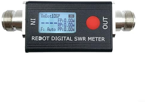 Digitales SWR-Messgerät, REDOT RD106P 120 W SWR und Leistungsmesser FMB VHF UHF 80–999 MHz, Gehäuse aus Aluminiumlegierung, 128 x 64 Auflösung