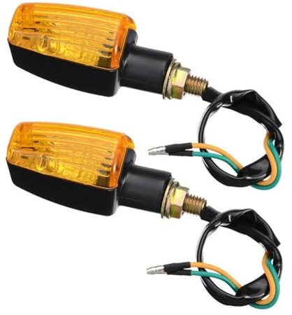 JnwhY Moto Clignotants 4 Pièces Lampe De Signalisation 6 Volts Indicateur Clignotant Ambre Universelle
