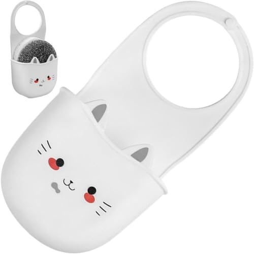 Muteitt Porta Spugna per Piatti Appendere per Lavello della Cucina Cestello di Scarico in Silicone per Spugna per Spazzole E Rubinetto per Sapone Porta Spugna Porta Strofinaccio