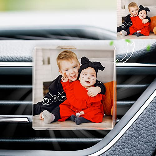 Personalisierte Auto Air Vent Clip mit Ihrem Foto,Personalisierte Foto Auto Lüftungsschlitz Clip,Auto-Lufterfrischer-Clip,Geschenk für Familie und Freunde