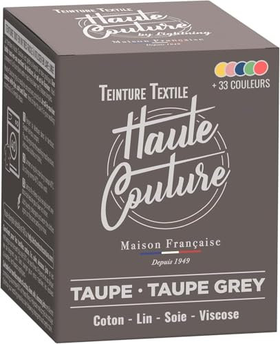 Haute Couture Braun Textilfarbe – 350g – Taupebraun - Alles-in-Einem – Fertig zur Anwendung für Kleidung und Stoffe