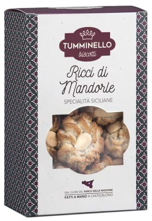 Tumminello | Ricci di Mandorle | Specialità Siciliana Dolce Mandorle | Dolci Morbidi alle Mandorle | Dolcetti Artigianali con Mandorle