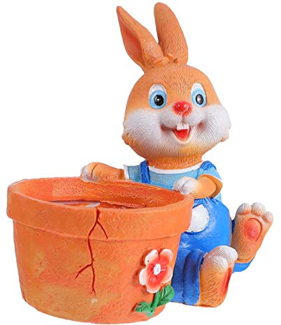 HEMOTON Saftiger Blumentopf dekorativer Sukkulententopf Blumentöpfe im Freien Hase künstlich Pflanztopf kakteendünger wundermuschel einmachgläser Kaninchen Blumentopf Kaninchen Topf Harz