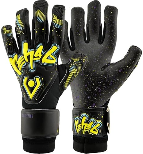 Rehab Torwarthandschuhe Extreme Hybrid, ohne Fingerschutz, Fußballhandschuhe Unisex, mit Lasche, Größen: 11
