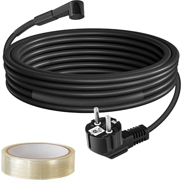 WILAWELS 4 m Heizkabel 230V mit Thermostat, 17W/M Frostschutz Heizband, IPX7 Wasserdicht, für Kupferrohre, Metall- und Kunststoffrohre, Automatische Ein-Ausschaltung ZB04HCD06