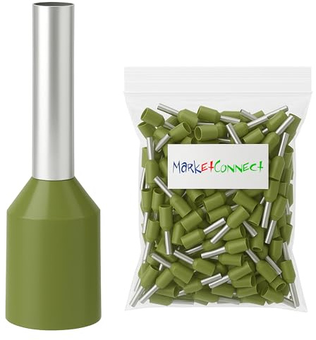 MarketConnect® Puntalini elettrici a crimpare • Sez. 50 mmq • Lung. 20/36 mm • 25 pz • Verde oliva Weidmüller (WD/W) • Unipolare Capicorda