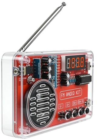Lödningsprojektsats - FM 87-108 MHz LED-display portabelt projekt med hörlursuttag,Praktisk lödningssats | För motorcykelresor, bilresor, körning, pendling, lastbil, båt, husbil, fordon, utomhus