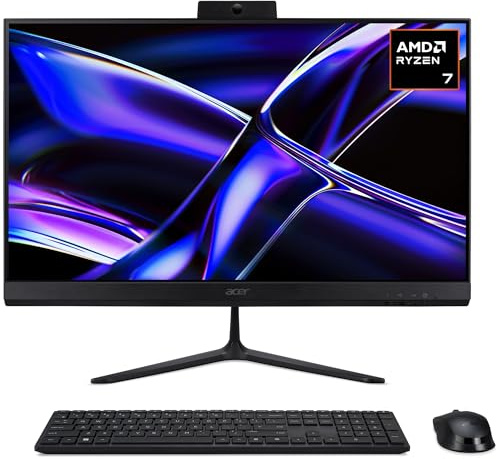 Acer Aspire C27-B All-in-One Desktop | AMD Ryzen 7 350 | 16GB RAM | 1TB SSD | 27 Full HD Display | Integrated Radeon Graphics | Windows 11 | Sleek All In One PC | Home & Office Desktop | Black
