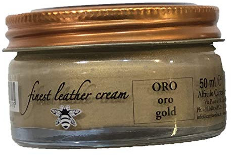 Prestige Ital. Schuhcreme im Glas 50 ml. Farbe Gold.