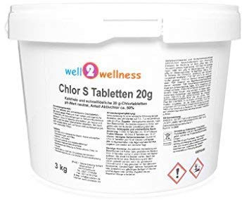 Chlor S Tabletten - schnell lösliche Chlortabletten 20g / Chlortabs 20g, 3,0 kg