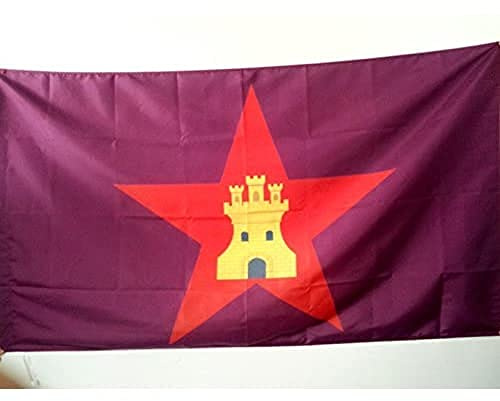AZ FLAG Drapeau Castilla Comunera indépendentiste 150x90 cm Fourreau | Usage intérieur et extérieur Drapeau décoratif castillan coutures doubles et bords renforcés avec fourreau pour mât