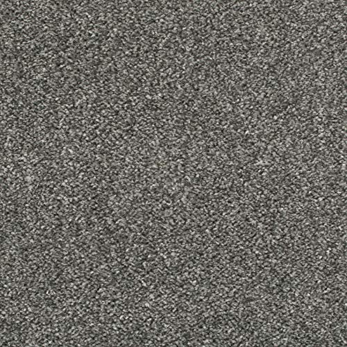 247Floors Hera Saxony Actionback Carpet Flecked Hardwearing Lounge Bedroom (Steel Grey, 4m x 4m)