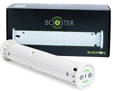 BLACKROLL® BOOSTER, vibrierende Erweiterung für jede unserer 30 cm Faszienrollen, Faszien-Massagegerät bringt durch Vibration die Muskeln in Schwingung, Massagerolle zur Schmerzlinderung