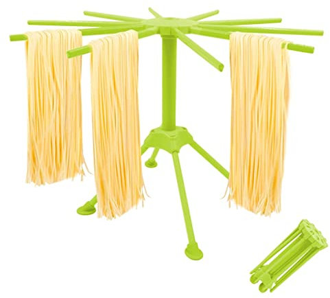 FGJKKRMI Teigwaren Trocknungsständer Lagertyp Nudelgestell Mit 10 Faltbaren Griffe Haushalt Nudel Maschinenaufhänger Pasta Trocknung Rack Nudelgestell Einfache Laden Und Set Küchenartefakte