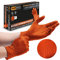 GripSense Nitrilhandschuhe (50er-Pack) Hohe Dichte & Diamant-Textur in Orange – Latex- & Puderfreie Einmalhandschuhe XL – Werkstatthandschuhe Extradick & Superstark – Maximale Fingerbeweglichkeit L5