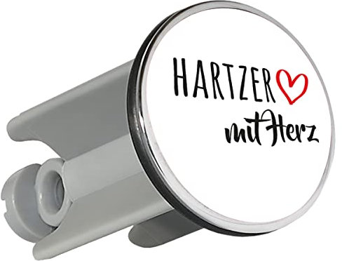 Huuraa Waschbeckenstöpsel Hartzer mit Herz Geschenk 4cm für Waschbecken Abflussstopfen Hartzer Geschenkidee