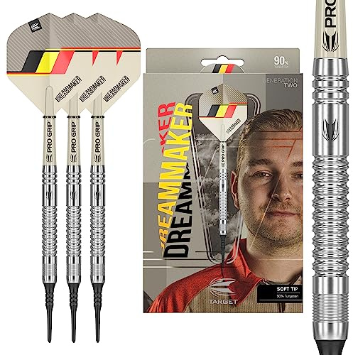 Target Darts Dimitri Van den Bergh Dream Maker G2 90% Wolfram Softdarts-Set Dartpfeile
