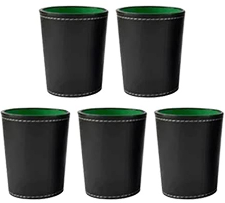 Shanrya Würfelbecher-Set, Verschleißfeste Würfelschüttelbox, Tragbar, Schwarz für Bar