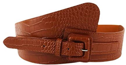 Damen Kummerbunds Quadratische Dornschnalle Breiter Gürtel Körper Korsett Damen Schwarz Braun Taillenbänder Taillendichtung Elastischer Taillengürtel