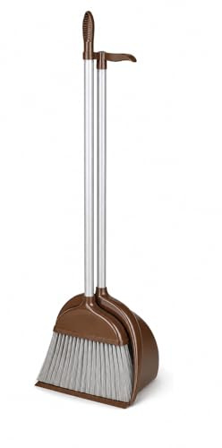 Best House Broom Dustpan Set Long Handle Broom and Dustpan, Dustpan and Brush Set for Sweeping and Cleaning - (Brown, 1 Set)