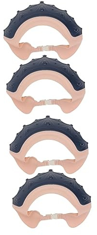 FOMIYES 4pcs Cartoon Shampoo Caps Protective Silicone Shower Caps for Bath Hair Washing Shield and Newborn Hat Use