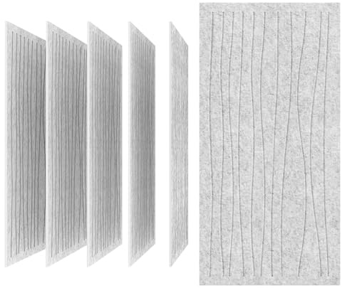 6 Pack Acoustic Wall Panels, 47.2x23.6 Sound Proof Panels, Silver Grey