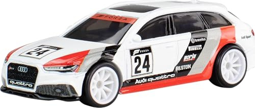Hot Wheels Forza Motorsport Modellauto 17 Audi RS 6 Avant n° 24 – Maßstab 1/64, Länge 7 cm HVJ47