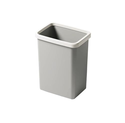Corbeille à papier Corbeille à papier carrée en plastique adaptée au salon, à la chambre à coucher, à la salle de bain Corbeille à papier avec anneau de pression Blanc/gris/rose/beige Bacs à ordures d
