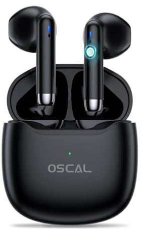 OSCAL HiBuds5 Écouteurs Bluetooth Sport avec ANC, 40H Autonomie - Intra-Auriculaires sans Fil IPX7, Bluetooth 5.4, Contrôle Tactile, pour Sport & Voyage