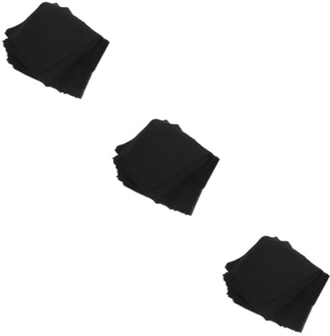 HAWILLOSCH 150 Pièces Lingettes Pour Lunettes Pour Verres De Lunettes Chiffon De Nettoyage Électronique Fourniture De Lunettes Chiffon à Lunettes Black Fibre Superfine
