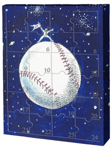 Weihnachtsab Adventskalender 2024, 24 Tage Baseball Adventskalender, Unique 2D -Figuren Countdown -Kalender Set Miniatur Baseball -Ornament Spielzeug Weihnachtsgeschenke für Jungen, Mädchen
