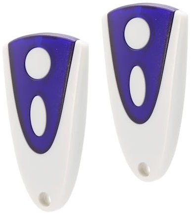 2 Stück Garagentor Handsender für Novoferm, Toröffner Fernbedienung 433,92MHz 2 Kanäle, Handsender Garagentor für novotron 502/504/512/514(Enthält 2 zusätzliche Batterien) - Weiß und Blau