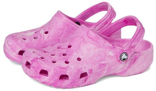 Crocs Classic Watercolor Marbled Clog K, Zoccoli Unisex - Bambini e Ragazzi, Pink Swirl, 34/35 EU