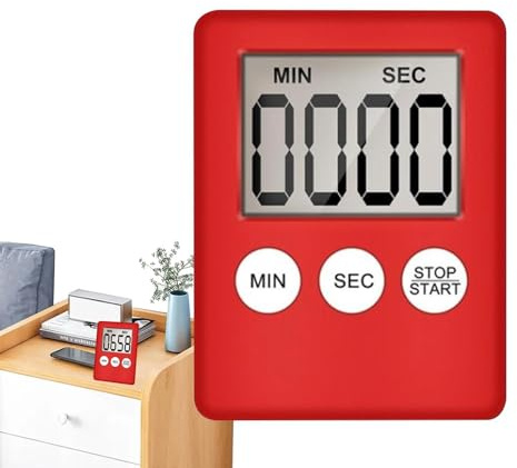 Minuterie Numérique - Minuteur De Cuisine - Chronomètre Magnétique avec Alarme - Minuteur Numérique avec Alarme Sonore LCD Écran Compte À Rebours | pour Cuisine, Étudier,Classe