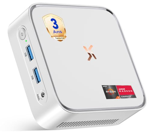 Huidun H80 Mini PC Win 11 Pro AMD Ryzen 5, 16GB RAM 512GB SSD Mini Ordenador, Gráficos Radeon Vega 8, Silencioso para Negocios y Automatización 24/7, Micro PC para Oficina y Casa