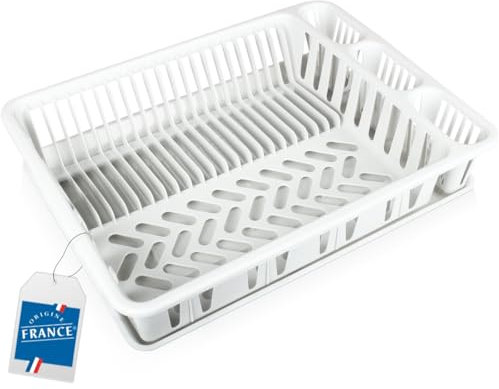 Stimo Abtropfgestell 50x38,5cm Geschirrkorb weiß Abtropfgitter aus Kunststoff Spüle Abtropfkorb Geschirr
