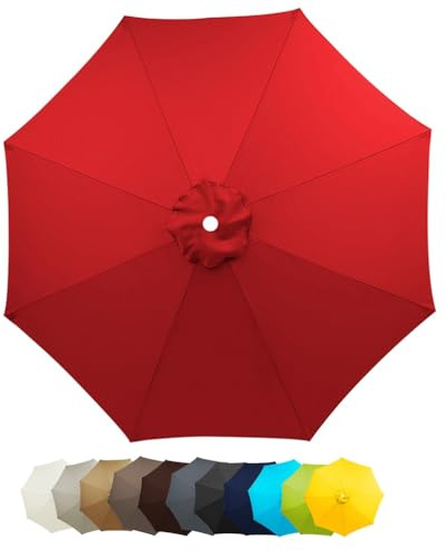 Sonnenschirm Ersatzbezug UV-Schutz Baldachin Ersatzstoff, 2,0m/2,5m/2,7m/3,0m/3,5m, 6/8 Rippen Gartenschirm Ersatz-Überdachung Sonnenschirm Bespannung Ersatzteile