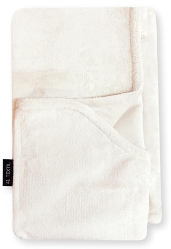 4L Textil IRIS Ersatzbezug Hundebett Premium-LINE Hundekorb Hundekissen bezug Kuscheliges Hundebett mit Bezug(80x60 cm,Beige(Ersatzbezug))