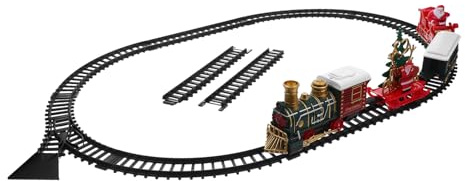 Yardwe Trenino Natalizio Giocattolo Elettrico Con Luci e Suoni Stile Di Treno Vintage Per Ragazzo Ragazza Ragazza Di Treni Per Decorazione Festiva Sotto Albero