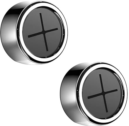 Henyall 2PCS Self-Adhesive Tea Towel Holders, Premium Electroplating Towel Hooks with No Drilling Required, Strong Stick-on Wall Mounted Tea Towel Hooks for Kitchen, Bathroom and Home