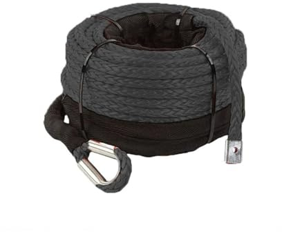 Cuerda sintética for cabrestante de 26 MX 9 mm, 26 500 LB, for tracción en Carretera, for vehículos Todoterreno y SUV. Fuerte Capacidad(Gray-26mx9mm)